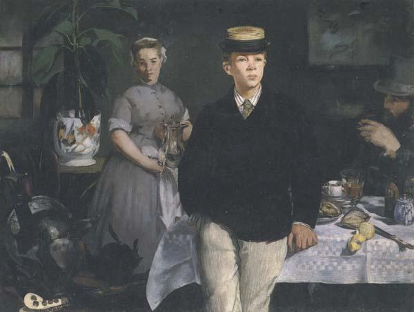 Edouard Manet Le dejeuner dans l'atelier (mk40) Sweden oil painting art